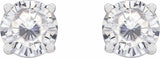 Sterling Silver 5 mm Stuller Lab-Grown Moissanite Earrings