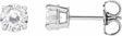 Sterling Silver 5 mm Stuller Lab-Grown Moissanite Earrings