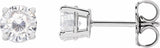 Sterling Silver 5 mm Stuller Lab-Grown Moissanite Earrings