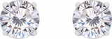 14K White 5.5 mm Stuller Lab-Grown Moissanite Stud Earrings