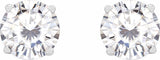 14K White 6.5 mm Stuller Lab-Grown Moissanite Stud Earrings