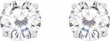 14K White Gold 6.5 mm Stuller Lab-Grown Moissanite Earrings