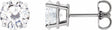 14K White Gold 6.5 mm Stuller Lab-Grown Moissanite Earrings