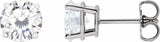 14K White Gold 6.5 mm Stuller Lab-Grown Moissanite Earrings