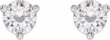14K White Gold 2.5 mm Round Stuller Lab-Grown Moissanite™ Earrings