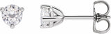 14K White Gold 2.5 mm Round Stuller Lab-Grown Moissanite™ Earrings
