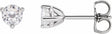 14K White Gold 3 mm Round Stuller Lab-Grown Moissanite™ Earrings