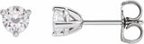 14K White 3 mm Round Stuller Lab-Grown Moissanite™ Earrings