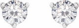 14K White 4.5 mm Round Stuller Lab-Grown Moissanite™ Earrings