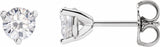 14K White 4.5 mm Round Stuller Lab-Grown Moissanite™ Earrings
