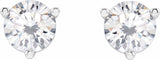 14K White 5.5 mm Round Stuller Lab-Grown Moissanite™ Earrings