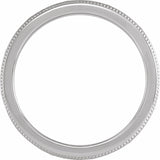14K White Gold 6 mm Milgrain Celtic-Inspired Flat Band