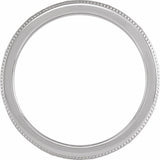 Sterling Silver 6 mm Milgrain Celtic-Inspired Flat Band Size 10