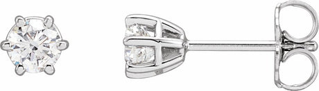 14K White Gold 1/2 CTW Natural Diamond Stud Earrings