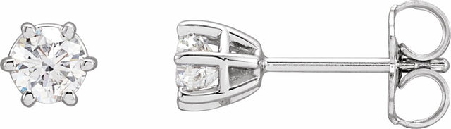 14K White Gold 1/2 CTW Natural Diamond Stud Earrings