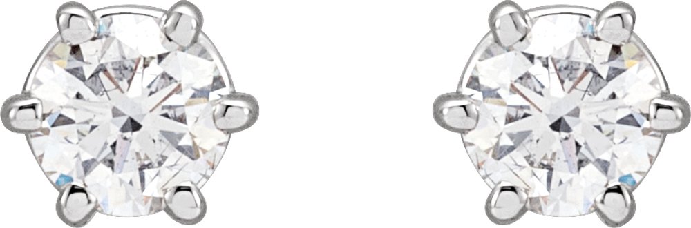 14K White 1/2 CTW Natural Diamond Stud Earrings