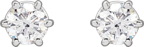 14K White Gold 1/2 CTW Lab-Grown Diamond Earrings