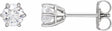 14K White Gold 3/4 CTW Lab-Grown Diamond Earrings