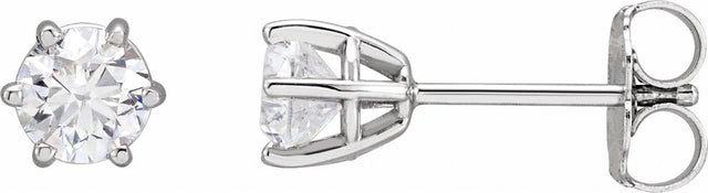 14K White Gold 3/4 CTW Lab-Grown Diamond Earrings