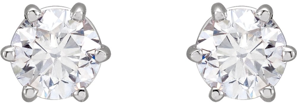 14K White Gold 3/4 CTW Lab-Grown Diamond Earrings