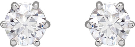 14K White 3/4 CTW Lab-Grown Diamond Earrings