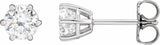 14K White Gold 1 CTW Lab-Grown Diamond Earrings
