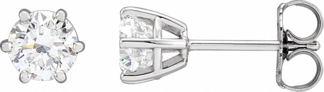 14K White 1 CTW Lab-Grown Diamond Earrings