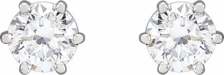 14K White 1 CTW Lab-Grown Diamond Earrings