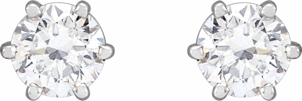 14K White 1 CTW Lab-Grown Diamond Earrings