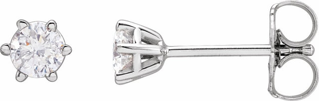 14K White 1/4 CTW Lab-Grown Diamond Earrings