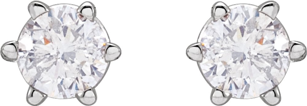 14K White 1/4 CTW Lab-Grown Diamond Earrings