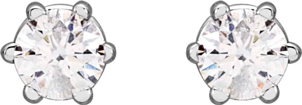 14K White 1/6 CTW Lab-Grown Diamond Earrings