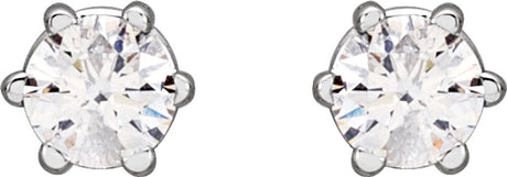 14K White 1/6 CTW Lab-Grown Diamond Earrings