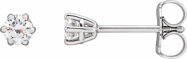 14K White Gold 1/4 CTW Lab-Grown Diamond Earrings