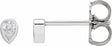 14K White Gold 1/10 CTW Natural Diamond Bezel-Set Earrings