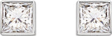 14K White 5/8 CTW Lab-Grown Diamond Bezel-Set Earrings