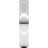 18K White 4 mm Beveled Edge Comfort Fit Light Band Size 10