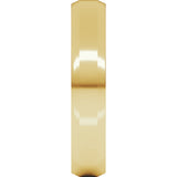 14K Yellow Gold 4 mm Lightweight Beveled-Edge Comfort-Fit Flat Band Size 8