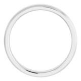 10K White 4 mm Beveled Edge Comfort Fit Light Band Size 8