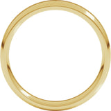 14K Yellow 4 mm Lightweight Beveled-Edge Comfort-Fit Flat Band Size 9