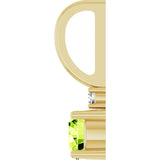 14K Yellow Natural Peridot & .015 CT Natural Diamond Charm/Pendant