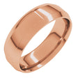14K Rose Gold 6 mm Lightweight Beveled-Edge Comfort-Fit Flat Band Size 10.5