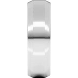 Sterling Silver 6 mm Beveled Edge Comfort Fit Light Band Size 11