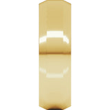 14K Yellow Gold 6 mm Lightweight Beveled-Edge Comfort-Fit Flat Band Size 6