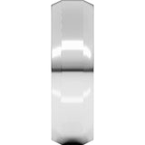 10K White 6 mm Lightweight Beveled-Edge Comfort-Fit Flat Band