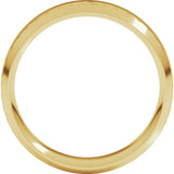 14K Yellow Gold 6 mm Lightweight Beveled-Edge Comfort-Fit Flat Band Size 6