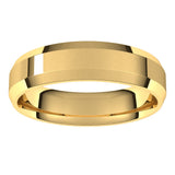 10K Yellow 5 mm Beveled Edge Comfort Fit Light Band