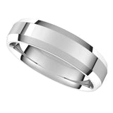 Sterling Silver 5 mm Beveled Edge Comfort Fit Light Band Size 8.5