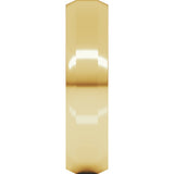 10K Yellow Gold 5 mm Lightweight Beveled-Edge Comfort-Fit Flat Band Size 8