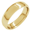 14K Yellow Gold 5 mm Lightweight Beveled-Edge Comfort-Fit Flat Band Size 7